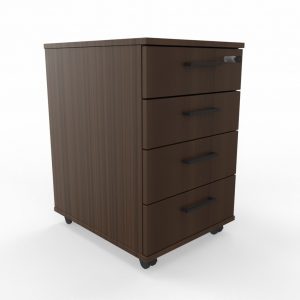 Optima skuffeseksjon med lås. Dark walnut