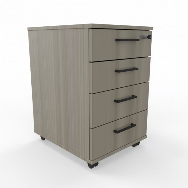 Optima skuffeseksjon med lås. Grey wood