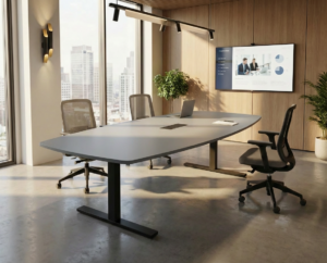 T-Easy båtform 240cm. Bordplate: Lys grå