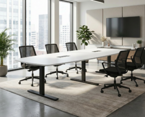 T-Easy båtform 300cm. Bordplate: Hvit