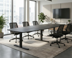 T-Easy båtform 300cm. Bordplate: Mørk grå