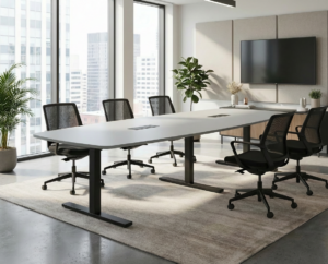 T-Easy båtform 300cm. Bordplate: Perlegrå