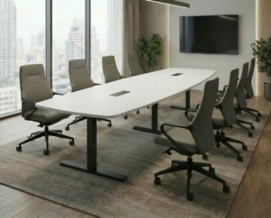 T-Easy båtform 360cm. Bordplate Hvit