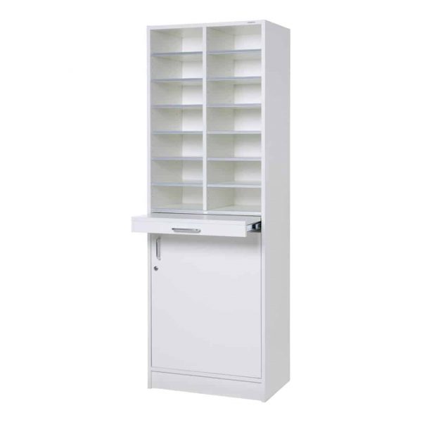 Postsorteringsskap 625. Flere farger