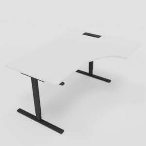 IDT elektrisk hev/senk vinkel. Bordplate: Hvit