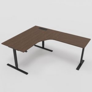 IDT elektrisk hev/senk vinkel. Bordplate: Dark Walnut
