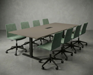 T-Easy Møtebord. Bordplate: Cubanit grå. Flere størrelser.