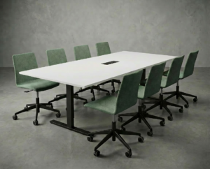 T-Easy Møtebord. Bordplate: Hvit. Flere størrelser.