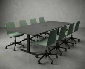 T-Easy Møtebord. Bordplate: Mørk grå. Flere størrelser.