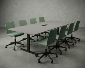 T-Easy Møtebord. Bordplate: Perlegrå. Flere størrelser.