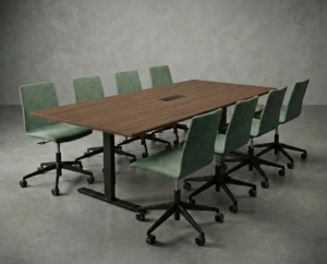 T-Easy Møtebord. Bordplate: Walnut. Flere størrelser.