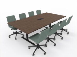T-Easy møtebord. Bordplate: Dark Walnut