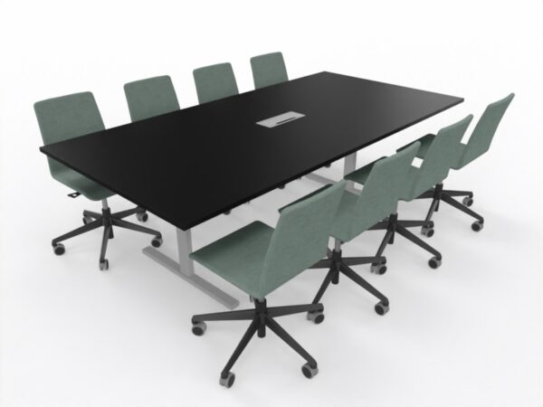 T-Easy møtebord. Bordplate: HPL Fenix svart - Bilde 2
