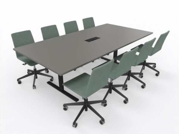 T-Easy møtebord. Bordplate: HPL Fenix grå