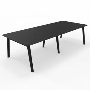 Nova Wood møtebord HPL Fenix 280 med strøm