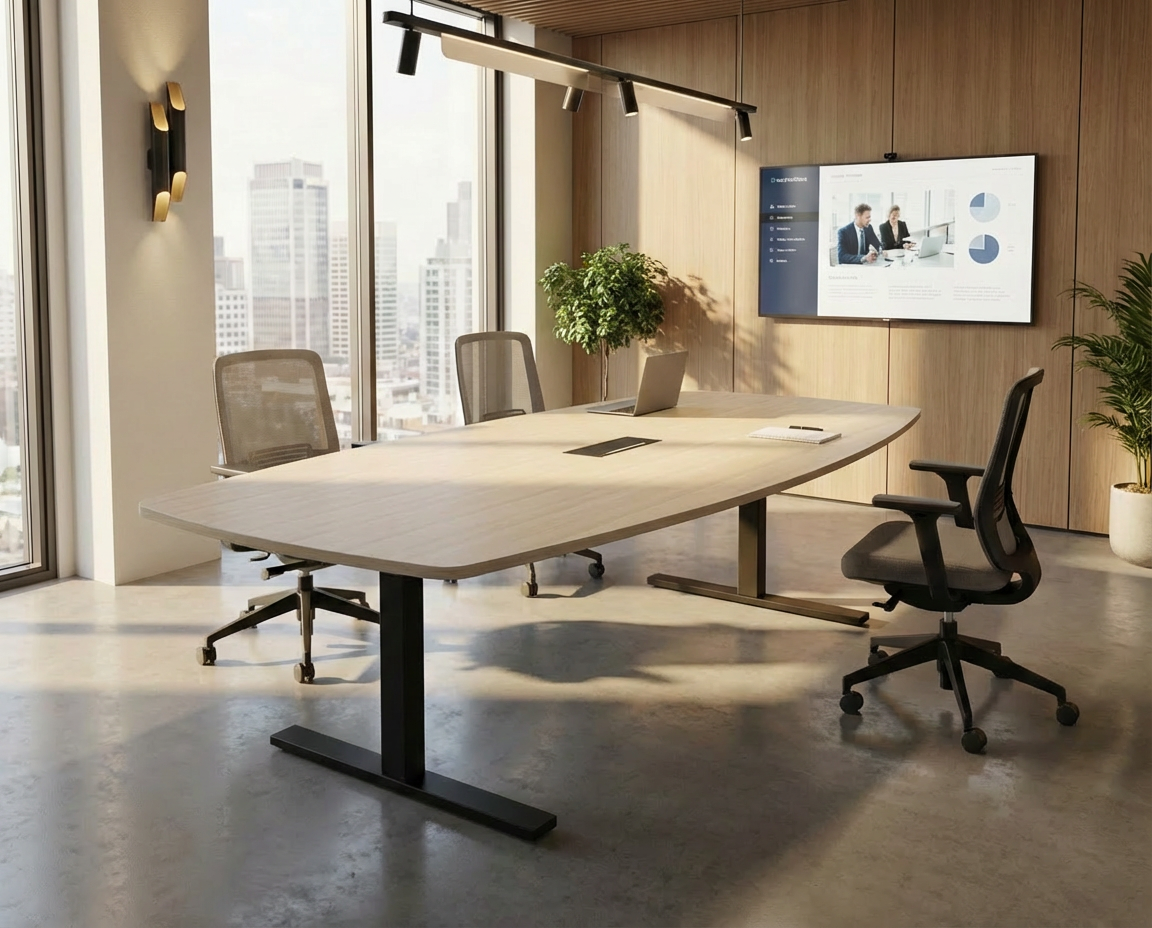 T-Easy båtform 240cm. Bordplate: Sand ask