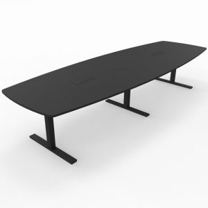 T-Easy båtform 360cm. Bordplate: Svart