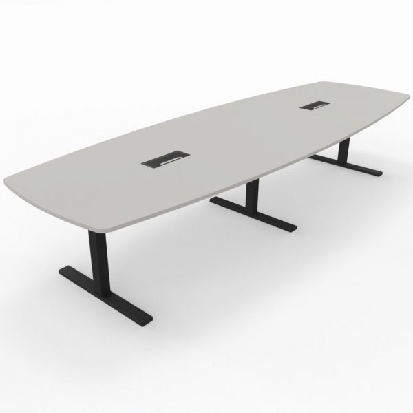 T-Easy båtform 360cm. Bordplate: Lys grå