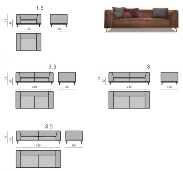 Nampa sofa og stol - Bilde 2