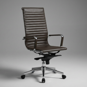 Next konferansestol. Brunt skinn