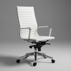 Next konferansestol. Hvitt skinn