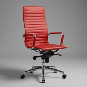 Next konferansestol. Rødt skinn