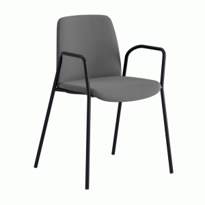 Choice stol med armlener. Trukket sete og rygg. Flere farger