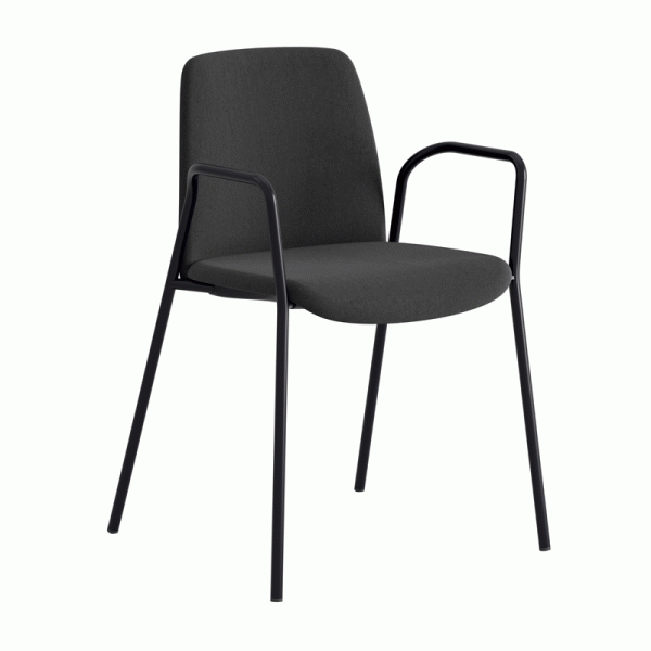 Choice stol med armlener. Trukket sete og rygg. Flere farger - Bilde 4