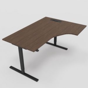 IDT elektrisk hev/senk vinkel. Bordplate: Dark walnut