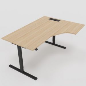 IDT elektrisk hev/senk vinkel. Bordplate: Eik