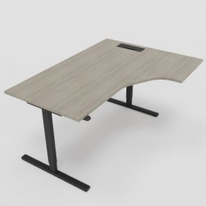 IDT elektrisk hev/senk vinkel. Bordplate: Grey wood