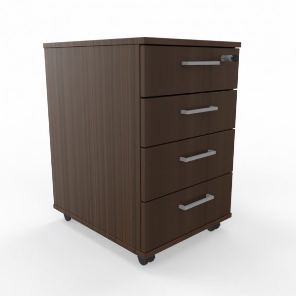 Optima skuffeseksjon med lås. Dark walnut - Bilde 2