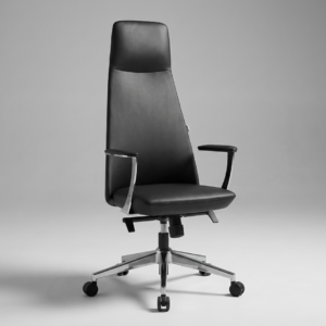 Nozo konferansestol. Svart skinn