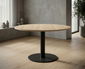 Forum møtebord. Bordplate Ø70cm til Ø160cm. Farge: Sand ash