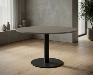 Forum møtebord. Bordplate Ø70cm til Ø160cm. Farge: Cubanit grå