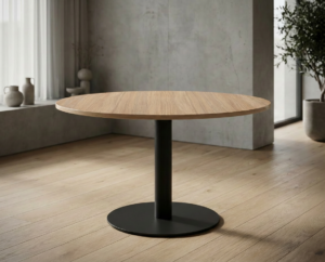 Forum møtebord. Bordplate Ø70cm til Ø160cm. Farge: Eik