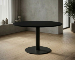 Forum møtebord. Bordplate Ø70cm til Ø160cm. Farge: Svart