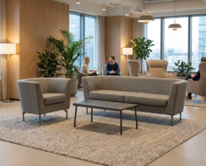 Degvold S-115 sofa og stol. Grå