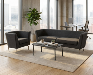 Degvold S-115 sofa og stol. Mørk Grå