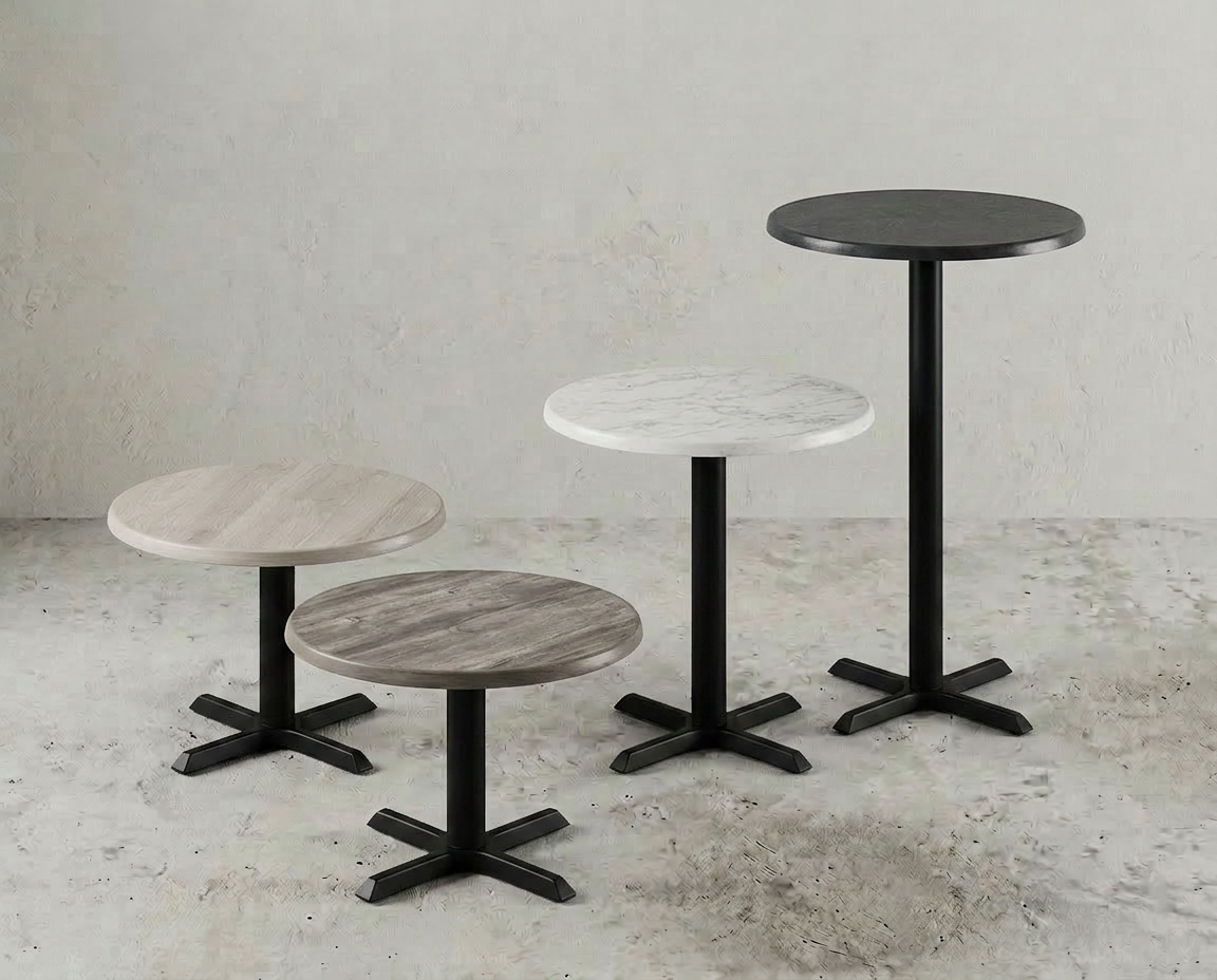 Kafèbord utendørs. Ø70cm. Flere høyder og farger.