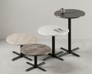 Kafèbord utendørs. Ø85cm. Flere høyder og farger.