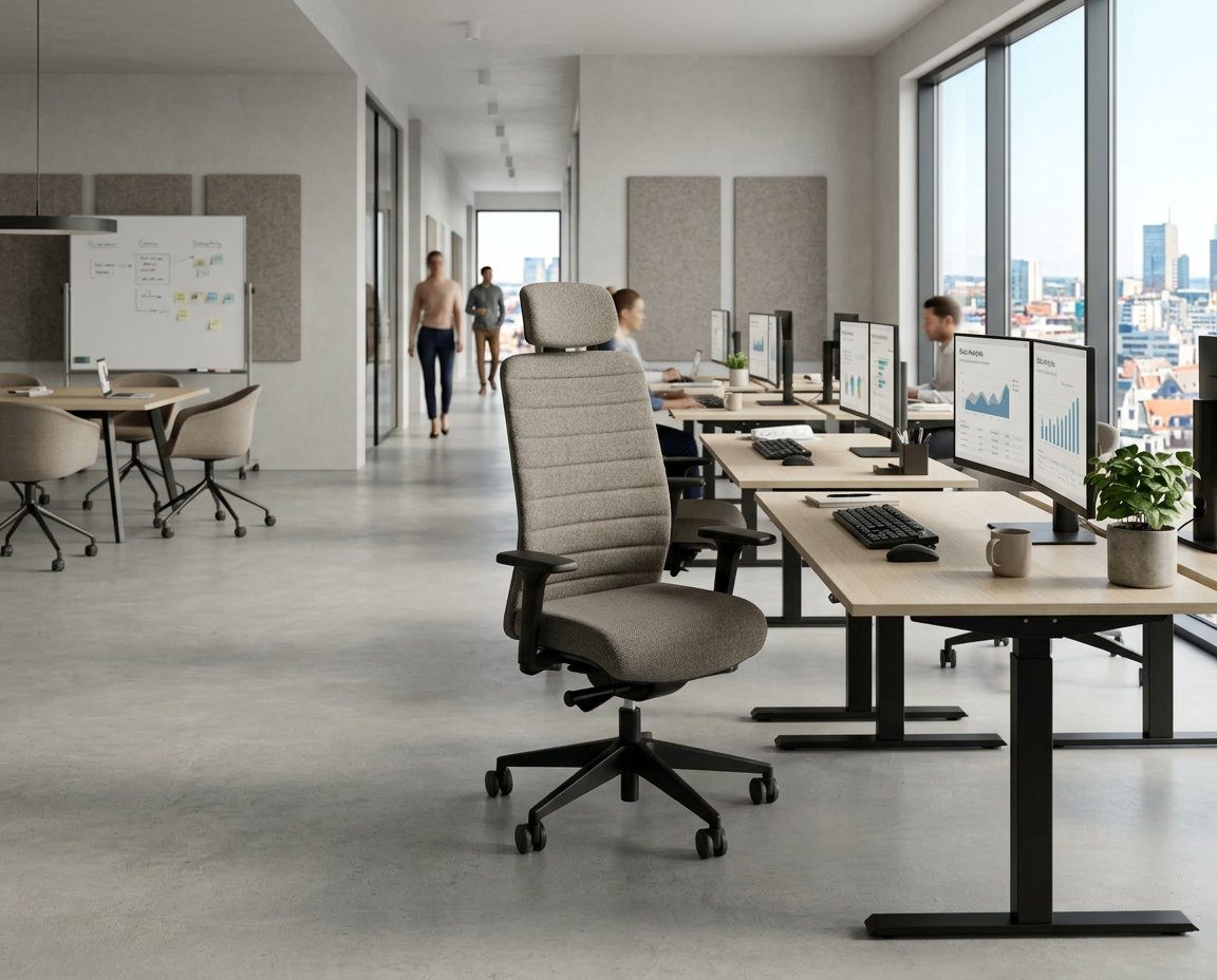 Wind F kontorstol GA13 Cappuccino - Bilde 4